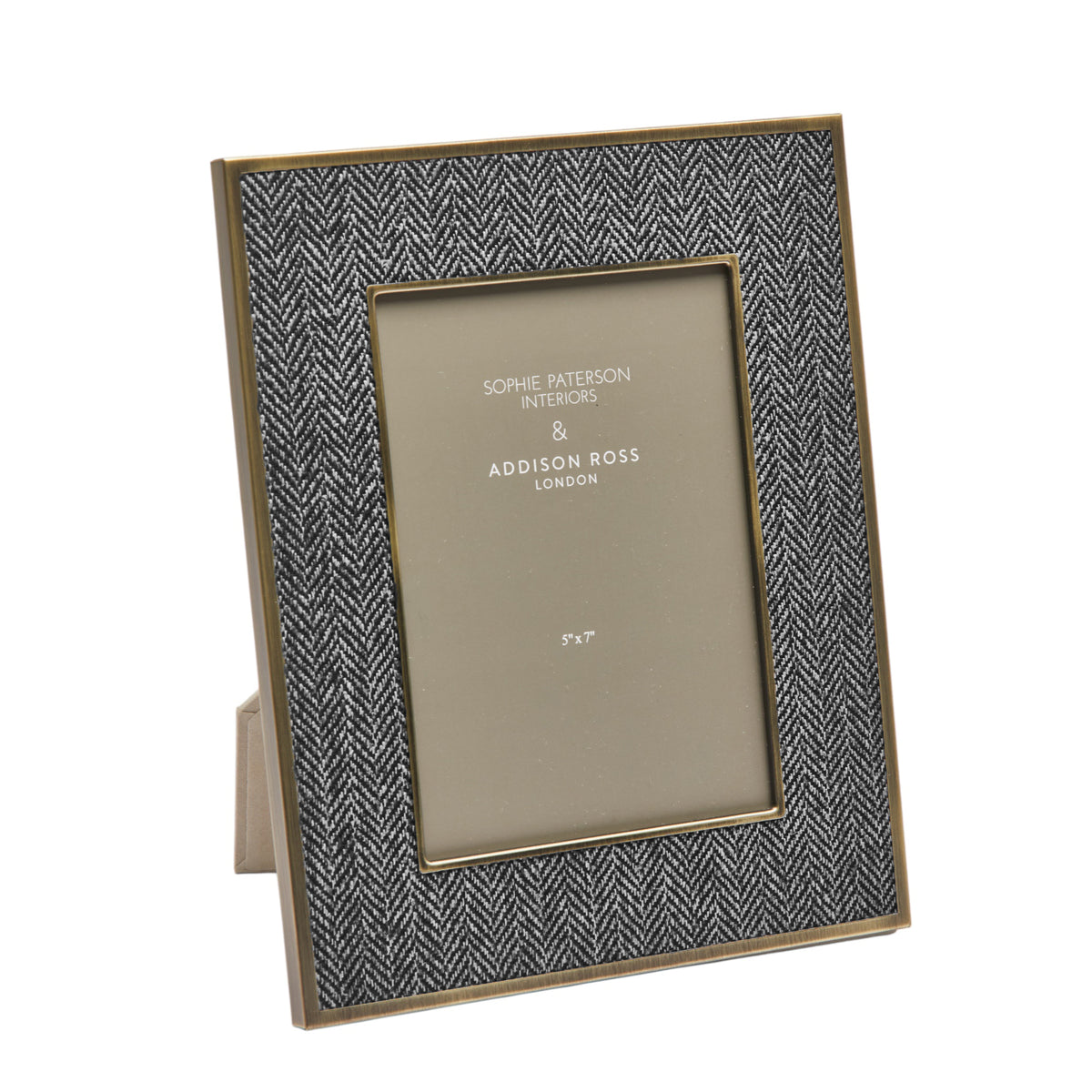 Dark Grey Herringbone Frame By Sophie Paterson