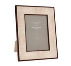 Ecru Faux Shagreen & Bronze Photo Frame BY Sophie Paterson