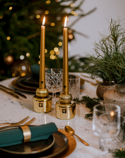 Scented Candle Holder Twins Les Exclusives Aurum