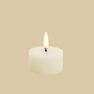 Mini Pillar Candle -Ivory -Smooth