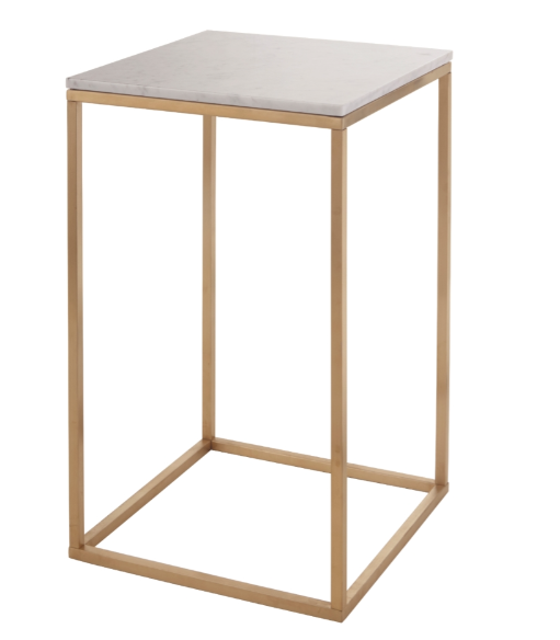 Marble and Brass Side Table