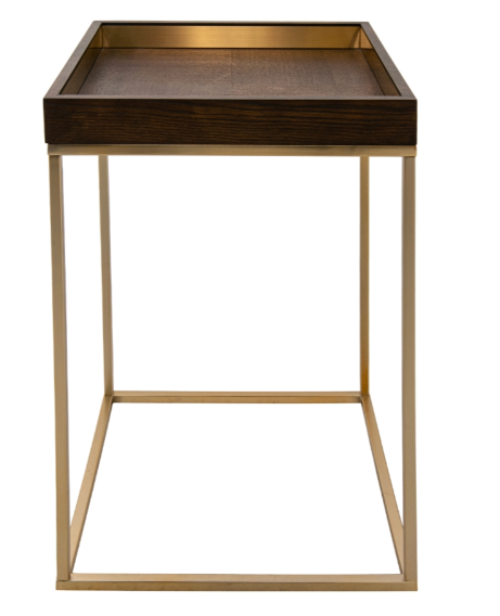 Alyne Chocolate Finish Side Table