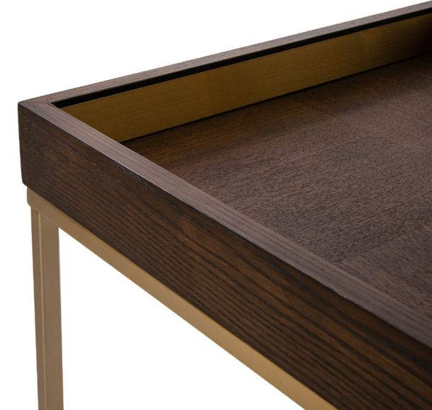 Alyne Chocolate Finish Side Table