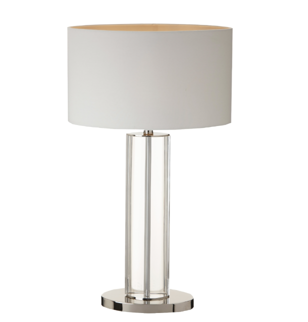 Clear Crystal Tall Table Lamp.