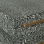 Set of 3 Shagreen Boxes