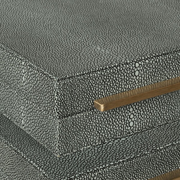 Set of 3 Shagreen Boxes