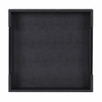 Set of 2 Black Faux Shagreen Trays