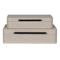Set of 2 Cream Trinket Boxes