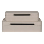 Set of 2 Cream Trinket Boxes
