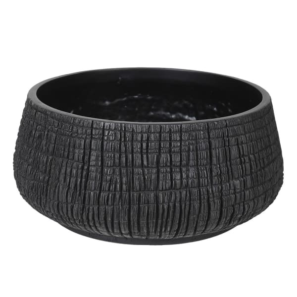 Small Black Textured Pot