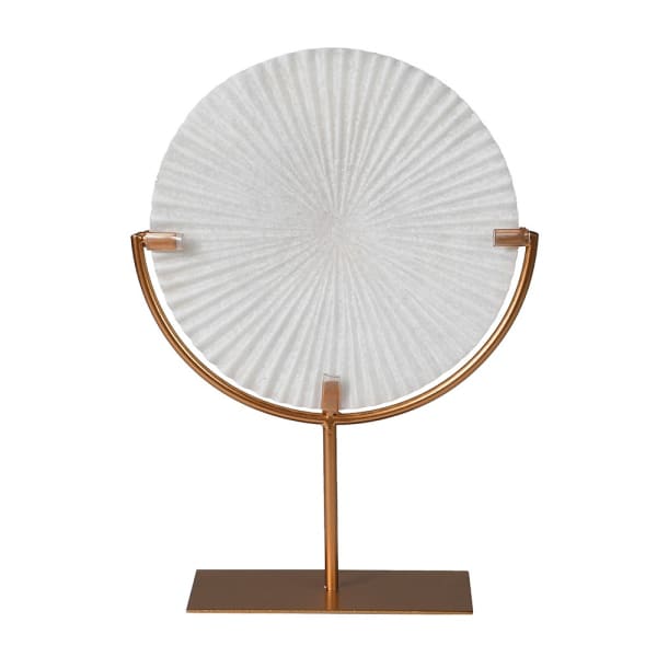 Small Faux Marble Disc On Stand Ornament