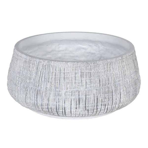 Small White Textured Pot