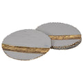 Stone Grey Enamel Coasters - Set of 4