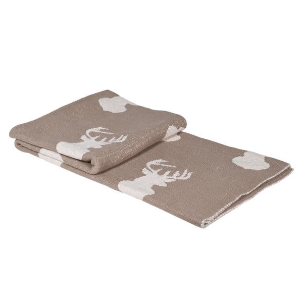 Stone Stag Head Throw