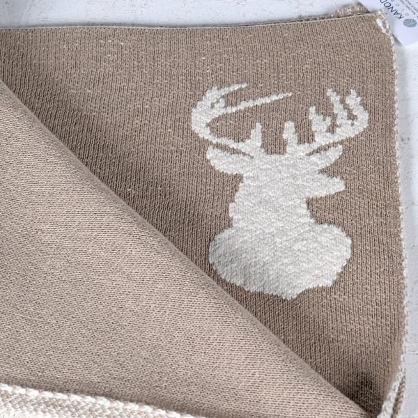 Stone Stag Head Throw