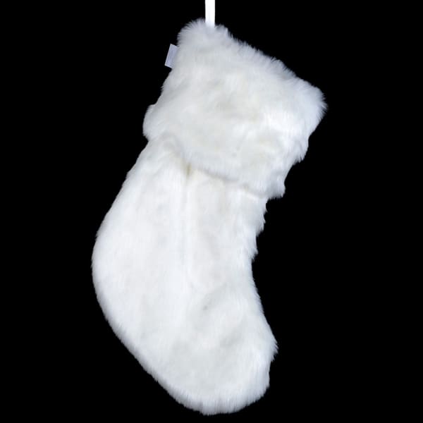 White Faux Xmas Stocking