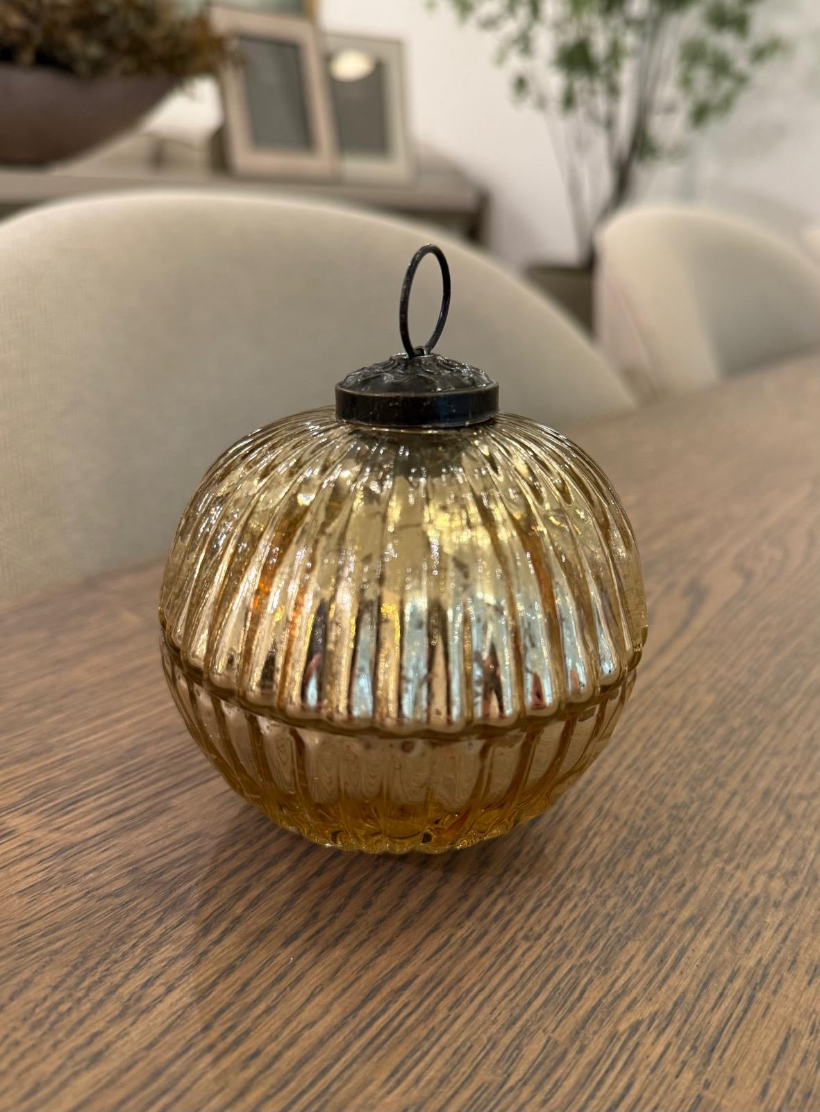 Small Balsam Cedar Gold Candle Pot