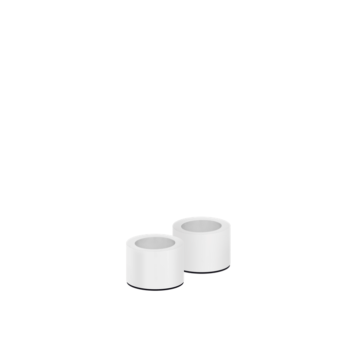 Light Candleholder taper Matte white, 2-pack