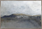 Barca hand-painted canvas, landscape, in a hand-finished L-shape frame