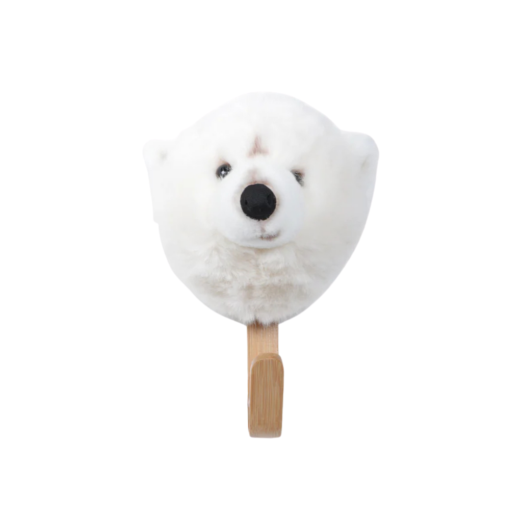 Coat hanger head white bear w/box