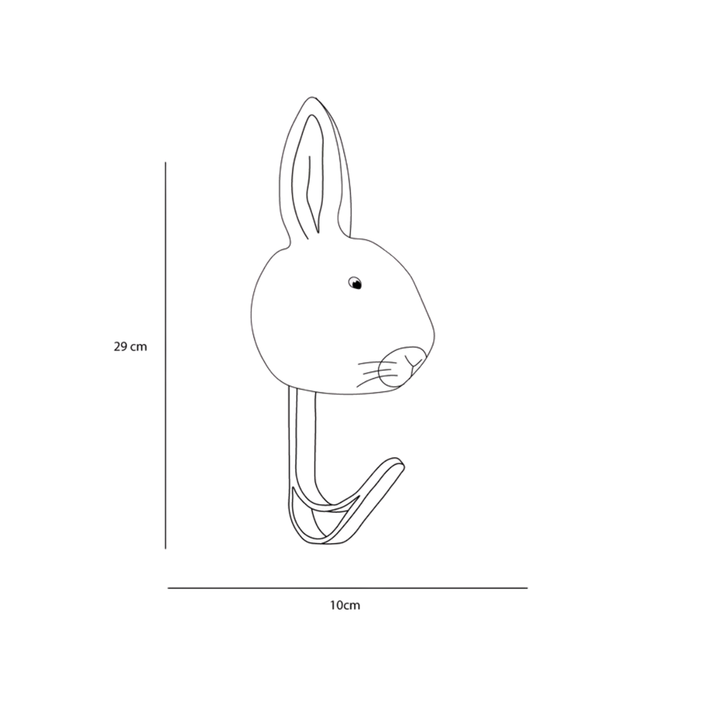 Coat hanger head white rabbit w/box