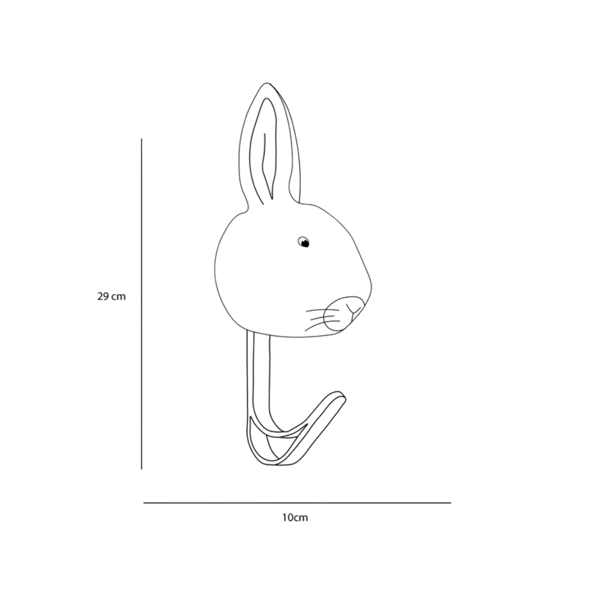 Coat hanger head white rabbit w/box