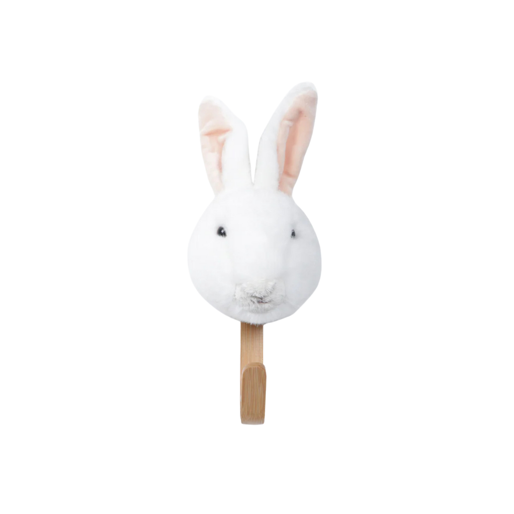 Coat hanger head white rabbit w/box
