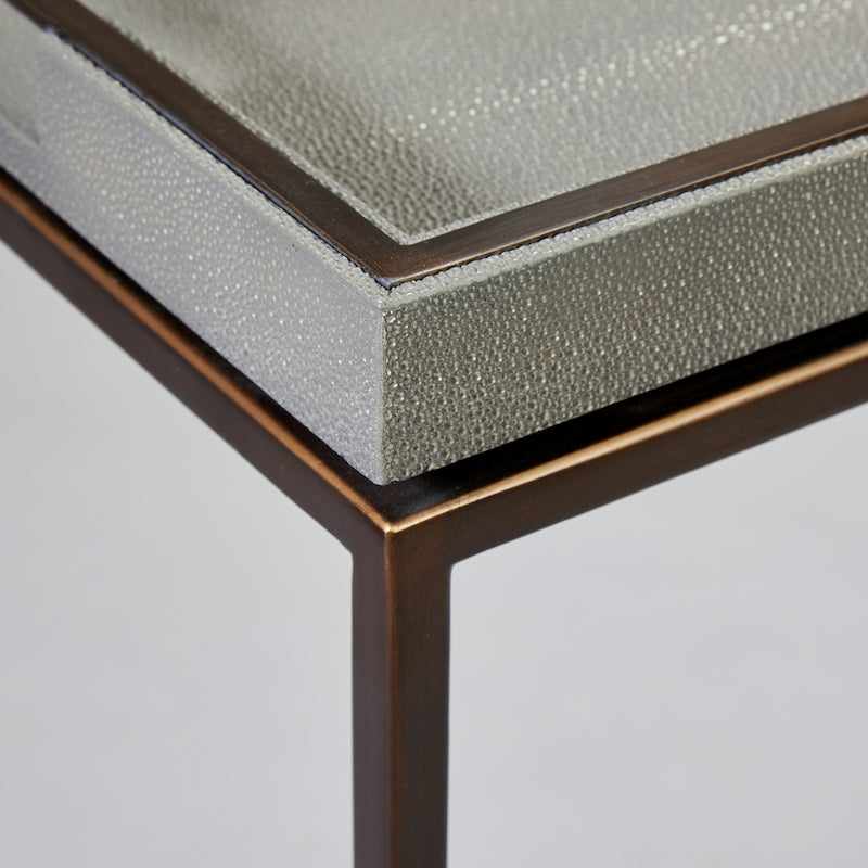 Collins Console Table - Dove Shagreen