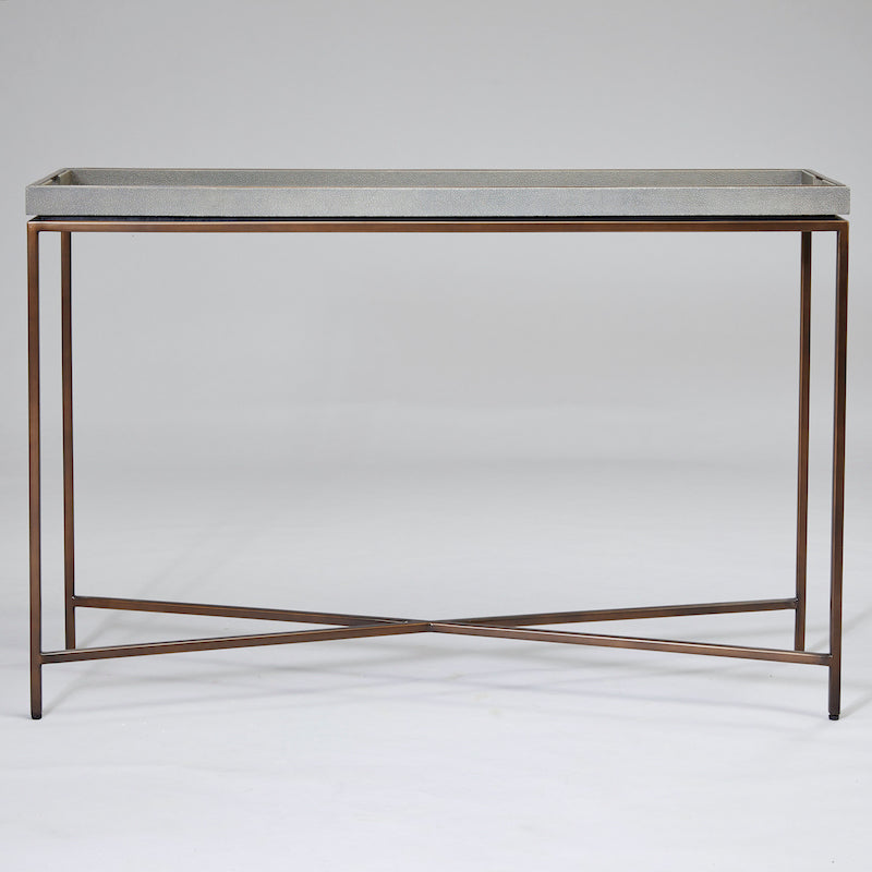 Collins Console Table - Dove Shagreen