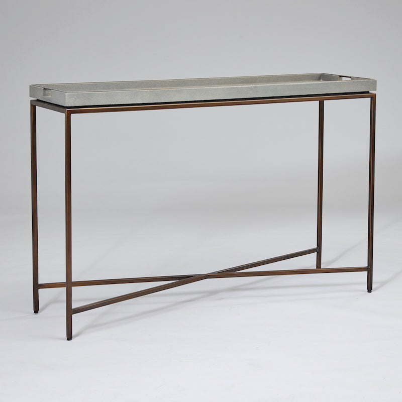 Collins Console Table - Dove Shagreen