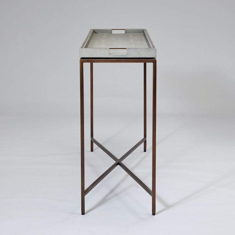 Collins Console Table - Dove Shagreen