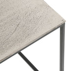 Carlo Square Side Table-Silver/Champagne