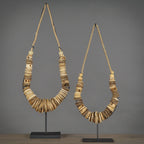 Set of 2 White Shell Coin Necklace