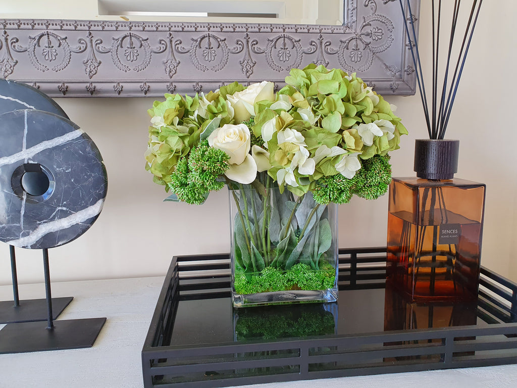Lime Blossom Trio in Glass