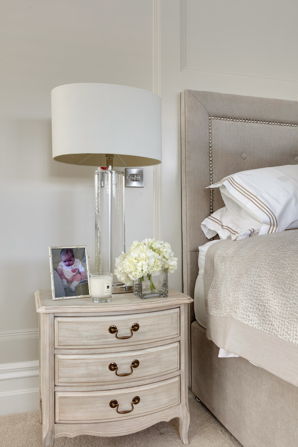 Clear Crystal Tall Table Lamp.