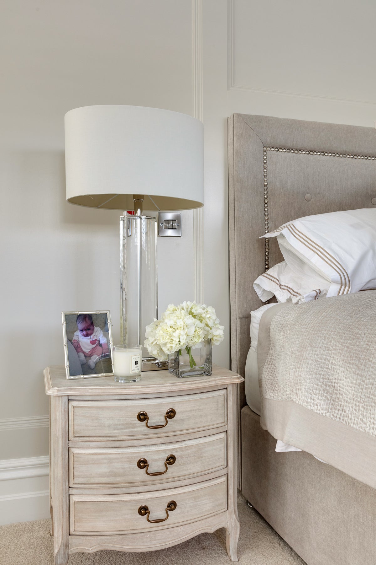 Clear Crystal Tall Table Lamp.