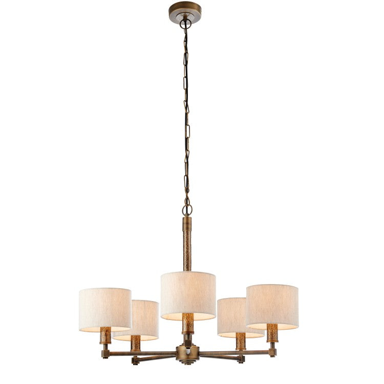 Inara  5 Arm Pendant in Aged Bronze