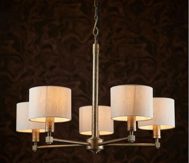 Inara  5 Arm Pendant in Aged Bronze