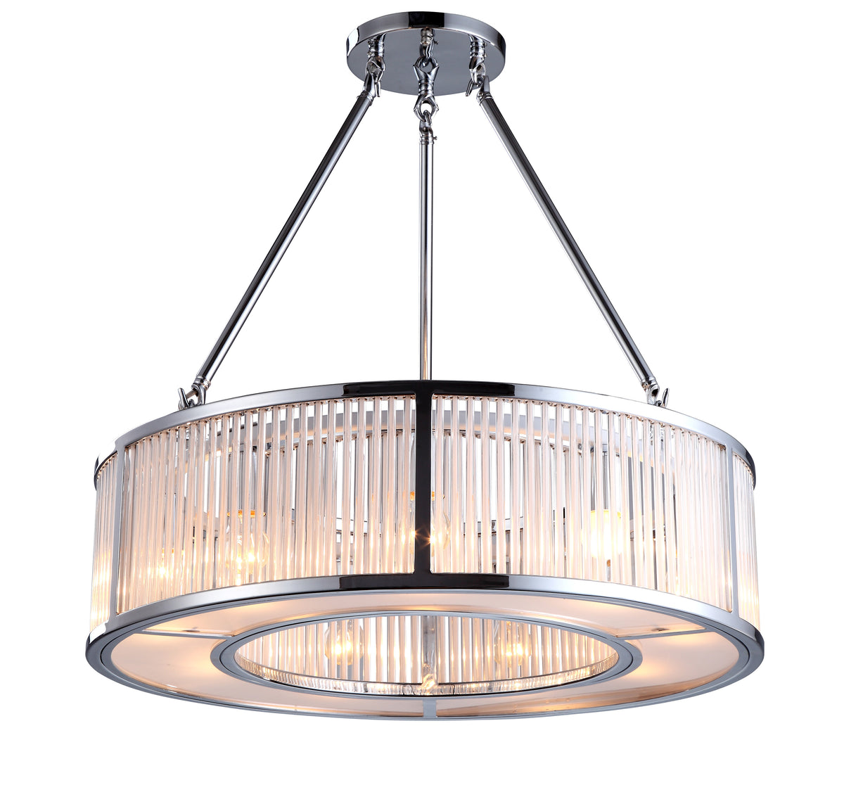 Large Nickel Ceiling Light