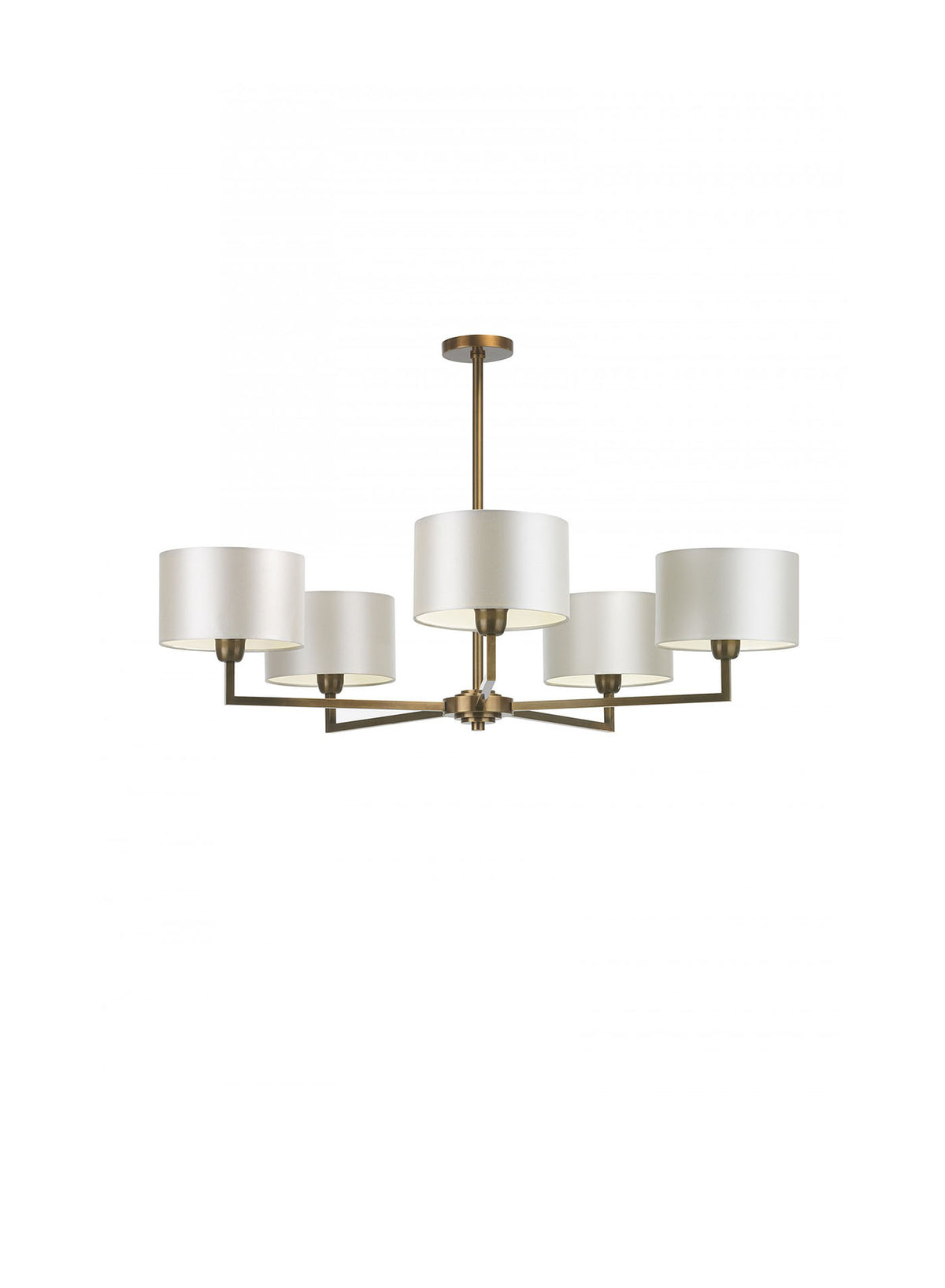 Holt 5 Arm Antique Brass Chandelier